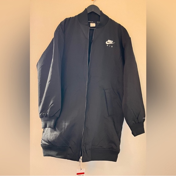 𝐍𝐈𝐊𝐄 Therma-Fit Long Bomber Jacket in Black Size Large - Picture 2 of 16